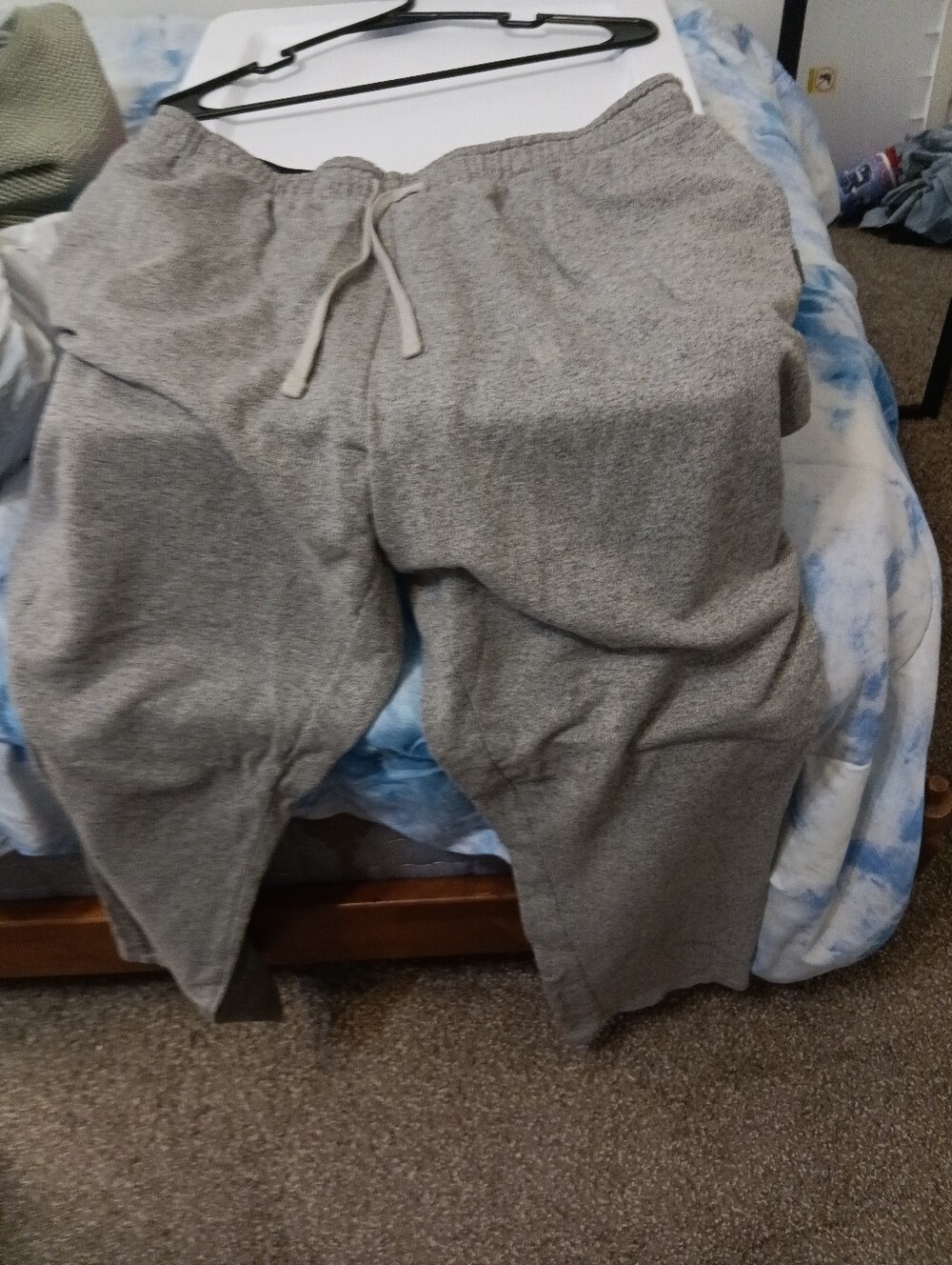 Grey Sweatpants with Drawstring Waist